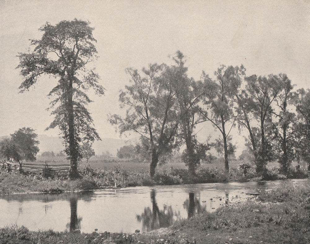 Picturesque view near Schooley's Mountain, New Jersey 1895 old antique print